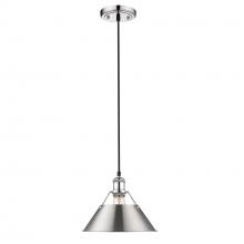  3306-M CH-PW - Orwell CH Medium Pendant - 10" in Chrome with Pewter shade